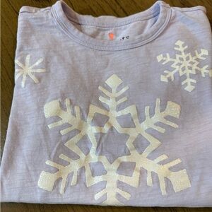 JCrewcuts Light Purple Snowflake Long Sleeve Tee